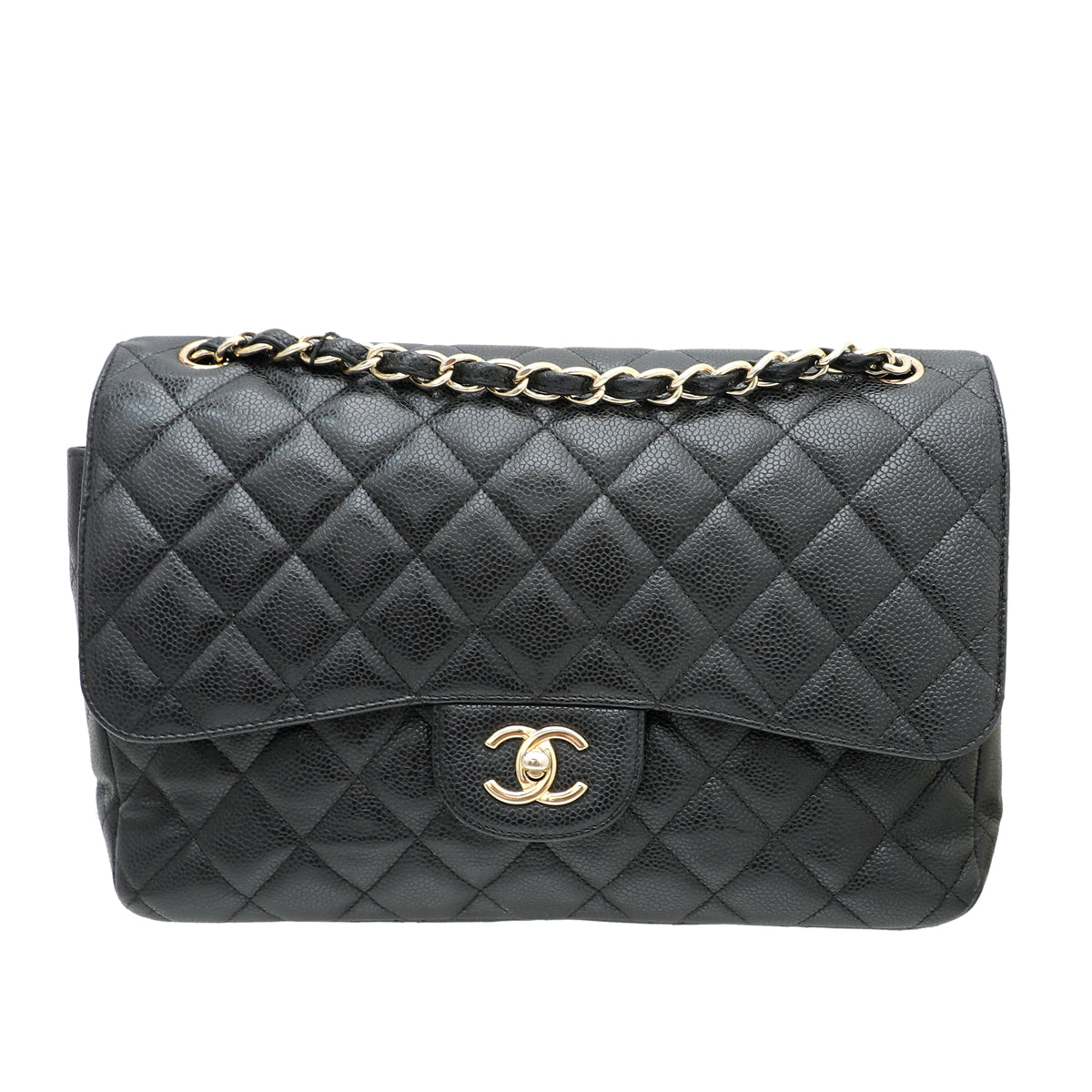 Chanel Black CC Classic Double Flap Jumbo Bag-handbag-Chanel-The Closet Egypt