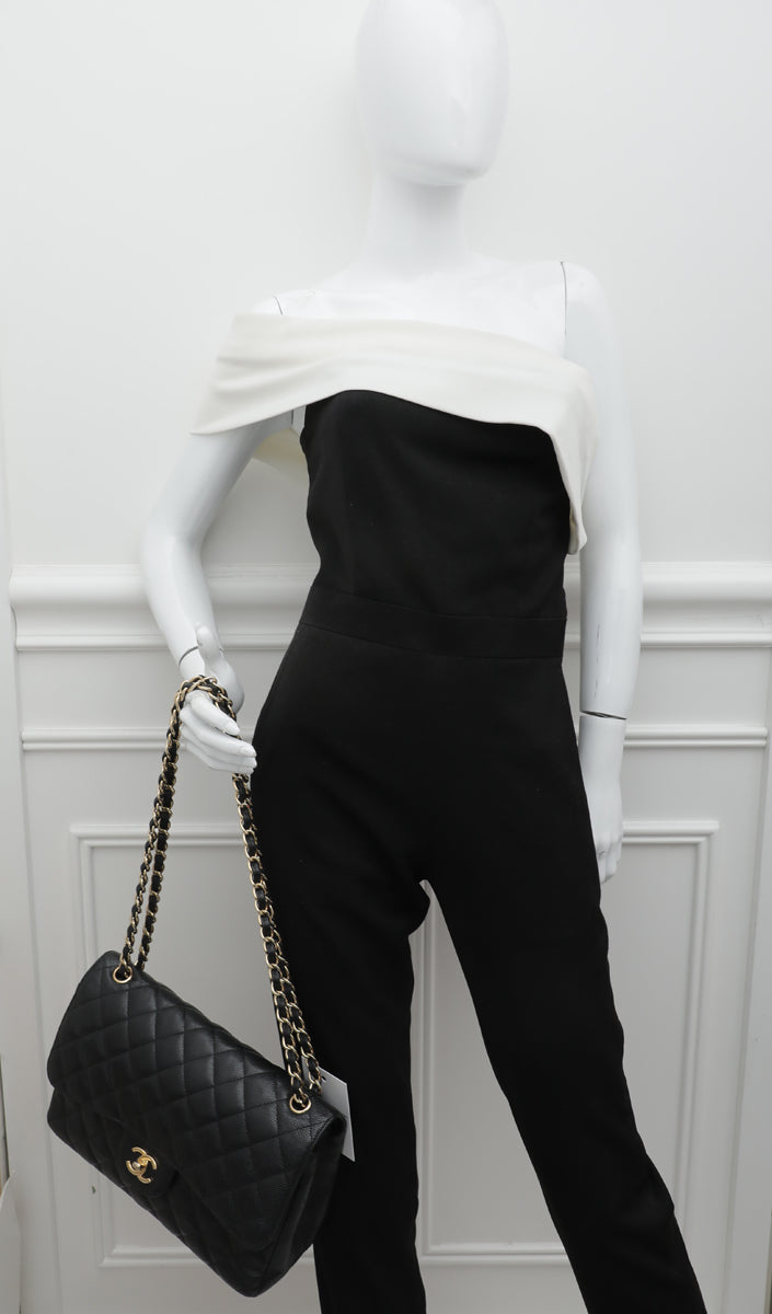 Chanel Black CC Classic Double Flap Jumbo Bag-handbag-Chanel-The Closet Egypt