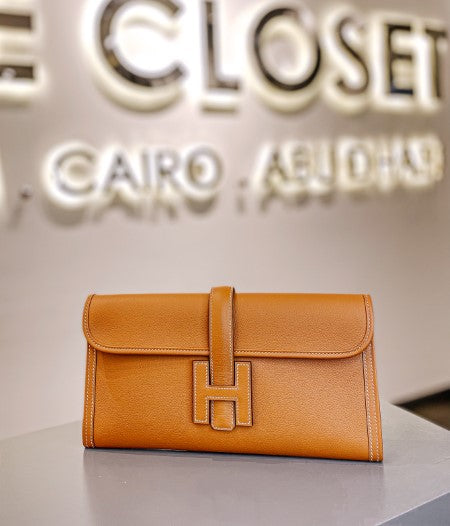 Hermes Camel Jige Elan 29 Clutch-Clutch-Hermes-The Closet Egypt