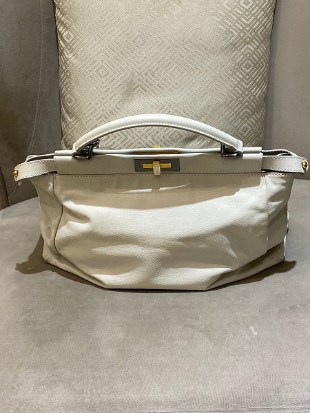 Fendi Cream Peekaboo Bag-handbag-Fendi-The Closet Egypt