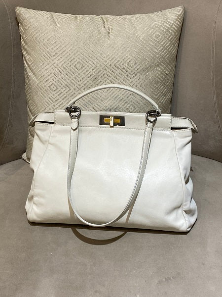 Fendi Cream Peekaboo Bag-handbag-Fendi-The Closet Egypt