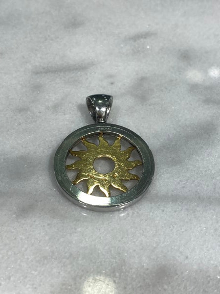 Bvlgari 18K Yellow Gold ST.ST Tondo Sun Pendant-Pendants-Bvlgari-The Closet Egypt