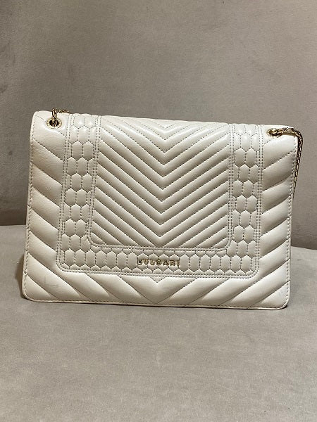 Bvlgari White Quilted Serpenti Forever Flap Bag-handbag-Bvlgari-The Closet Egypt