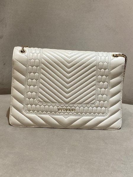 Bvlgari White Quilted Serpenti Forever Flap Bag-handbag-Bvlgari-The Closet Egypt
