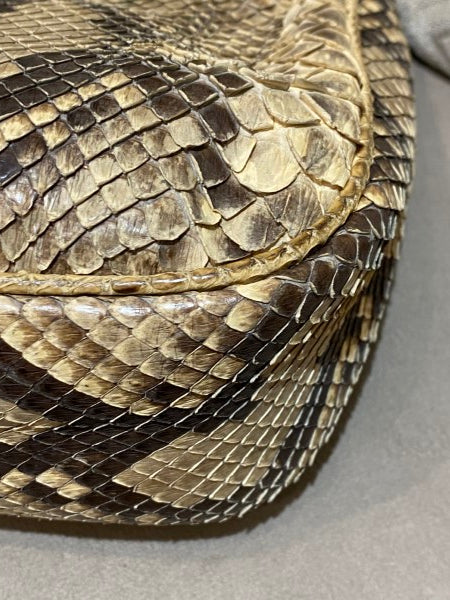 Gucci Brown Python Bamboo Handle Bag-handbag-Gucci-The Closet Egypt