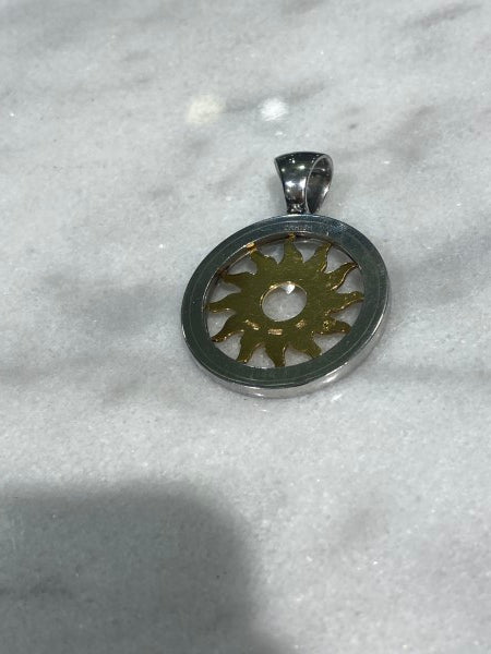 Bvlgari 18K Yellow Gold ST.ST Tondo Sun Pendant-Pendants-Bvlgari-The Closet Egypt