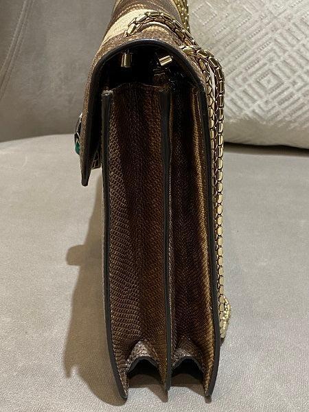 Bvlgari Brown Karung Snakeskin Serpenti Forever Crossbody Bag-handbag-Bvlgari-The Closet Egypt