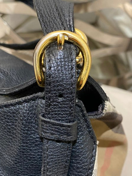 Burberry Black Haymarket Shoulder Bag-handbag-Burberry-The Closet Egypt