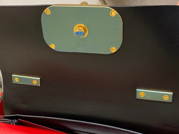 Valentino Red V Ring Shoulder Bag-handbag-Valentino-The Closet Egypt