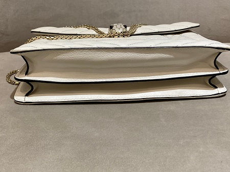 Bvlgari White Quilted Serpenti Forever Flap Bag-handbag-Bvlgari-The Closet Egypt