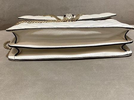 Bvlgari White Quilted Serpenti Forever Flap Bag-handbag-Bvlgari-The Closet Egypt