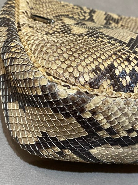 Gucci Brown Python Bamboo Handle Bag-handbag-Gucci-The Closet Egypt