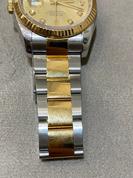 Rolex Yellow Gold ST,ST Diamond Datejust Oyster 36mm Watch-Watch-Rolex-The Closet Egypt