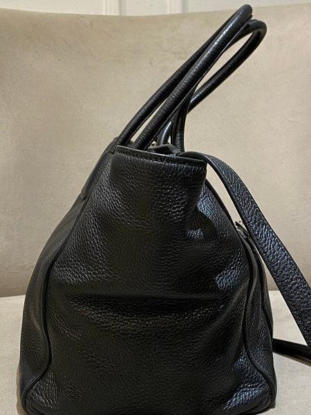 Prada Black Vitello Two Way Handbag Bag-handbag-Prada-The Closet Egypt