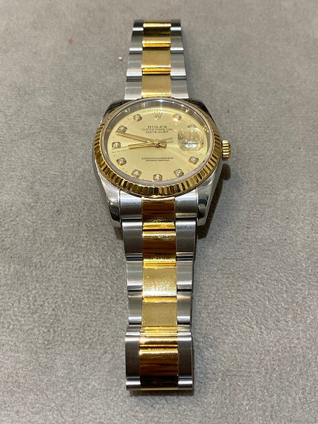 Rolex Yellow Gold ST,ST Diamond Datejust Oyster 36mm Watch-Watch-Rolex-The Closet Egypt
