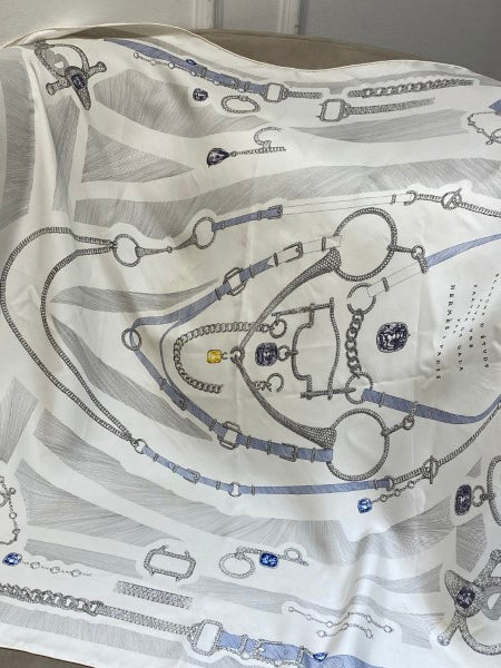 Hermes Bicolor Etude Pour Une Parure De Gala Scarf-Scarf-Hermes-The Closet Egypt