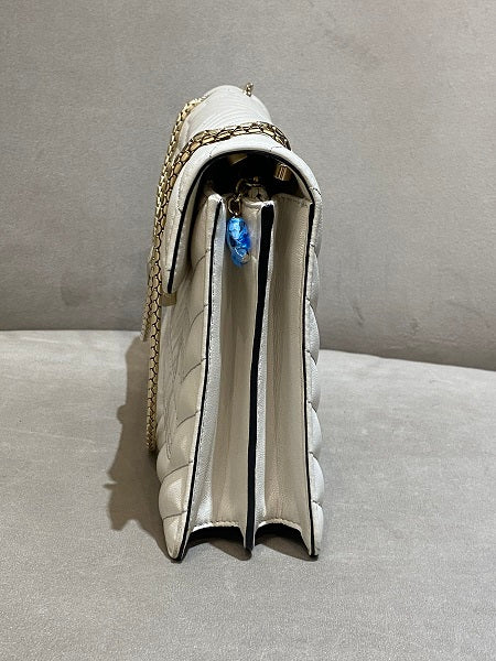 Bvlgari White Quilted Serpenti Forever Flap Bag-handbag-Bvlgari-The Closet Egypt