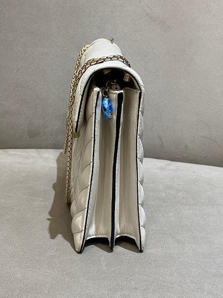 Bvlgari White Quilted Serpenti Forever Flap Bag-handbag-Bvlgari-The Closet Egypt