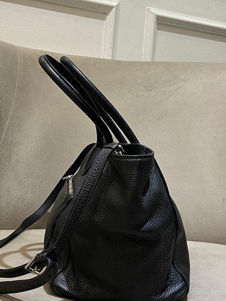 Prada Black Vitello Two Way Handbag Bag-handbag-Prada-The Closet Egypt