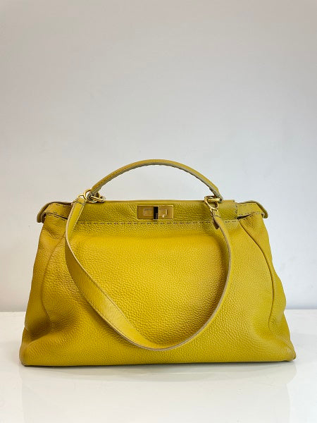 Fendi Yellow Peekaboo Bag-handbag-Fendi-The Closet Egypt