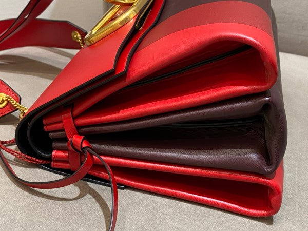 Valentino Red V Ring Shoulder Bag-handbag-Valentino-The Closet Egypt