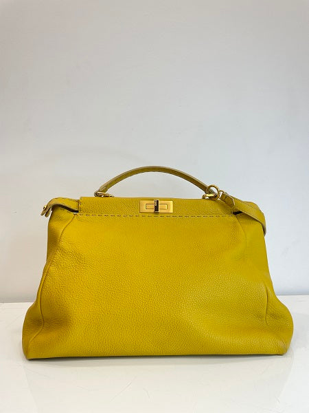 Fendi Yellow Peekaboo Bag-handbag-Fendi-The Closet Egypt