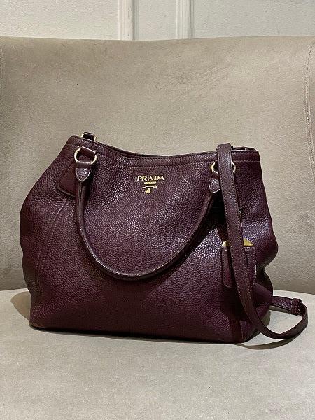 Prada Burgundy Vitello Daino Bag-handbag-Prada-The Closet Egypt