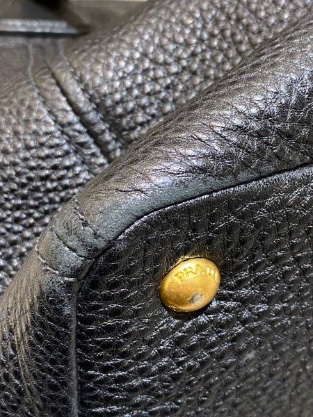 Prada Black Vitello Daino Tote Bag-handbag-Prada-The Closet Egypt