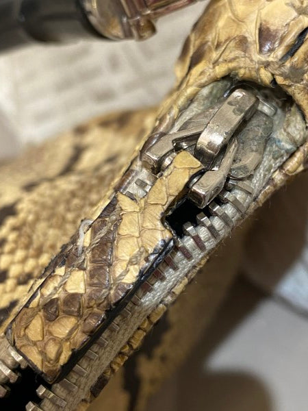 Gucci Brown Python Bamboo Handle Bag-handbag-Gucci-The Closet Egypt