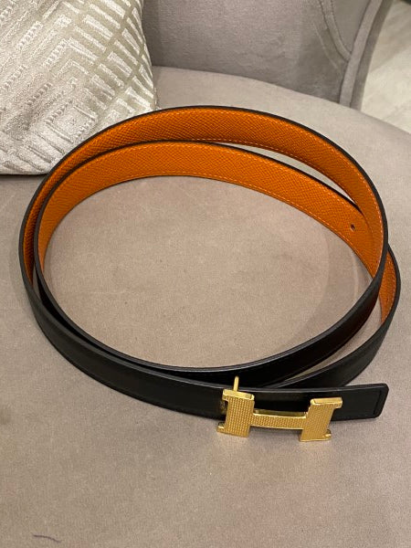 Hermes Bicolor H Buckle Reversible Belt-Belt-Hermes-The Closet Egypt