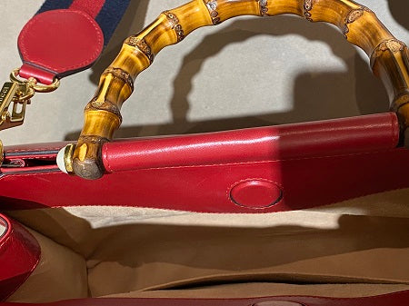Gucci Red Bamboo Two Way Bag-handbag-Gucci-The Closet Egypt