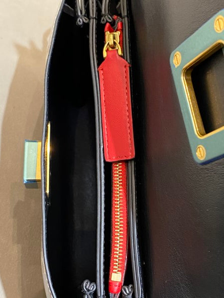 Valentino Bicolor V Ring Shoulder Bag-handbag-Valentino-The Closet Egypt