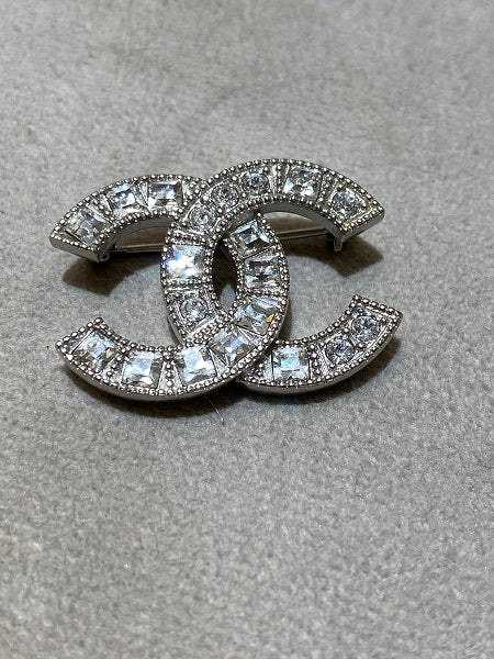 Chanel Silver Crystal Brooch-Brooch-Chanel-The Closet Egypt