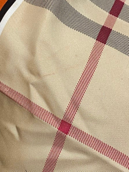 Burberry Haymarket Orange Square Silk Scarf-Scarf-Burberry-The Closet Egypt