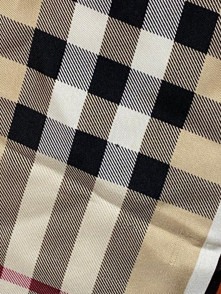 Burberry Haymarket Orange Square Silk Scarf-Scarf-Burberry-The Closet Egypt