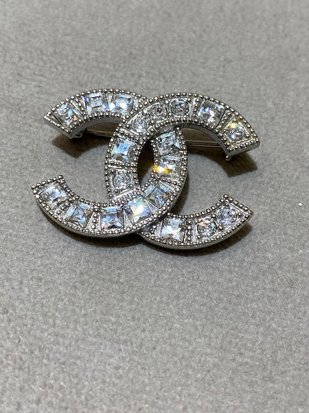 Chanel Silver Crystal Brooch-Brooch-Chanel-The Closet Egypt