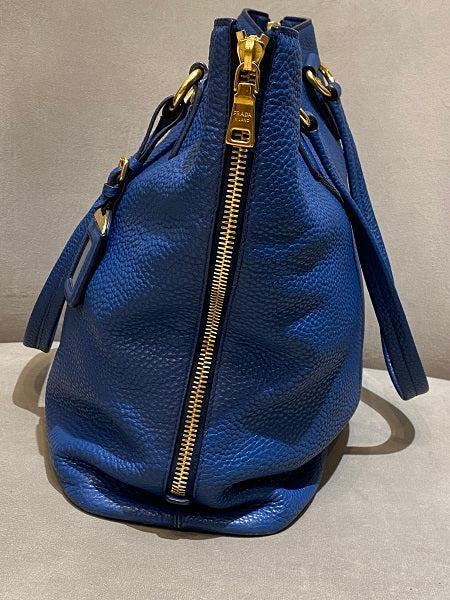 Prada Blue Vitello Daino Bag-handbag-Prada-The Closet Egypt