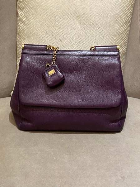 Dolce & Gabbana Purple Sicily Large Bag-handbag-Dolce & Gabbana-The Closet Egypt