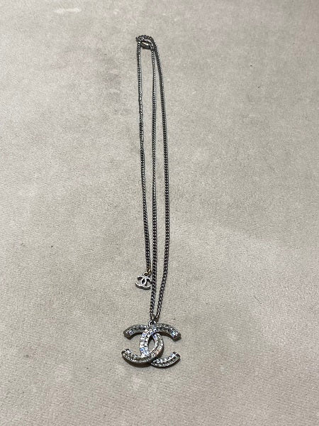 Chanel Silver CC Necklace-Necklaces-Chanel-The Closet Egypt