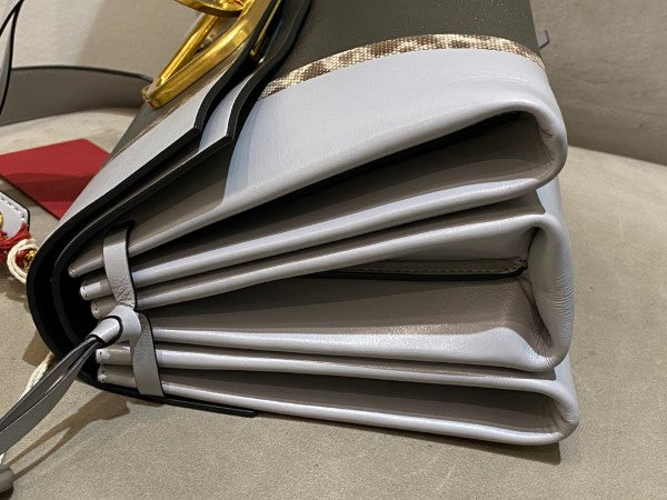 Valentino Bicolor V Ring Shoulder Bag-handbag-Valentino-The Closet Egypt