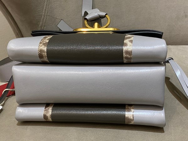 Valentino Bicolor V Ring Shoulder Bag-handbag-Valentino-The Closet Egypt