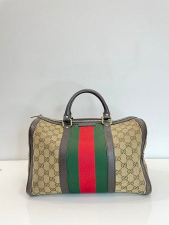 Gucci Tricolor GG Vintage Web Boston Bag-handbag-Gucci-The Closet Egypt