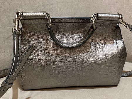 Dolce & Gabbana Silver Sicily Medium Bag-handbag-Dolce & Gabbana-The Closet Egypt