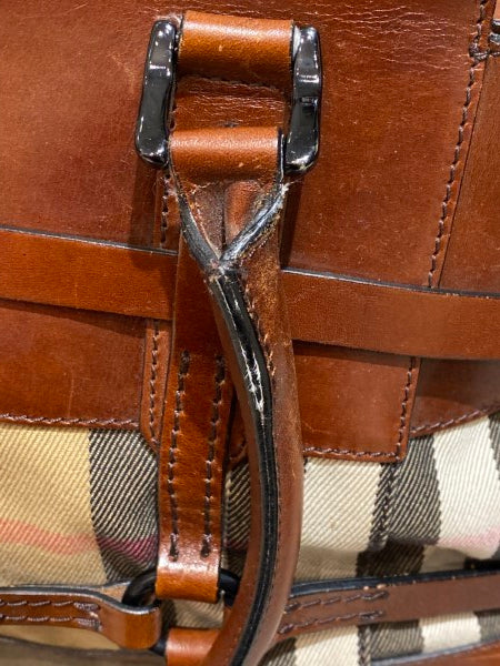 Burberry Camel House Check Bridle Satchel Bag-handbag-Burberry-The Closet Egypt