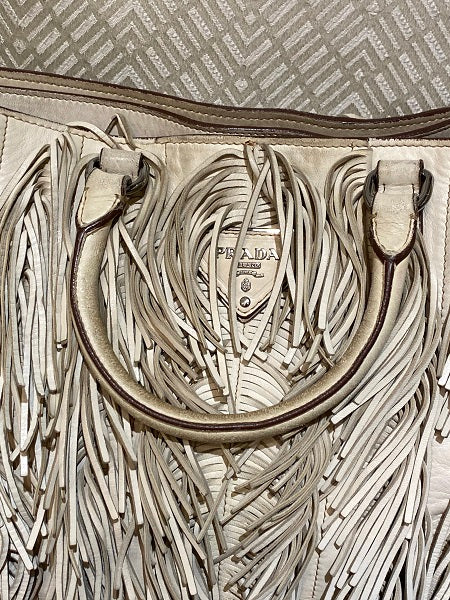 Prada Beige Fringe Tote Bag-handbag-Prada-The Closet Egypt