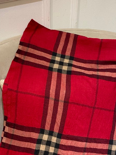 Burberry Red Haymarket Scarf-Scarf-Burberry-The Closet Egypt