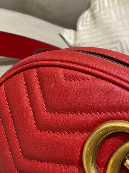 Gucci Red GG Marmont Belt Bag-Belt Bag-Gucci-The Closet Egypt