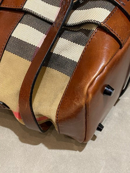 Burberry Camel House Check Bridle Satchel Bag-handbag-Burberry-The Closet Egypt