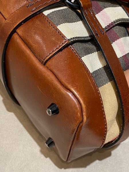 Burberry Camel House Check Bridle Satchel Bag-handbag-Burberry-The Closet Egypt