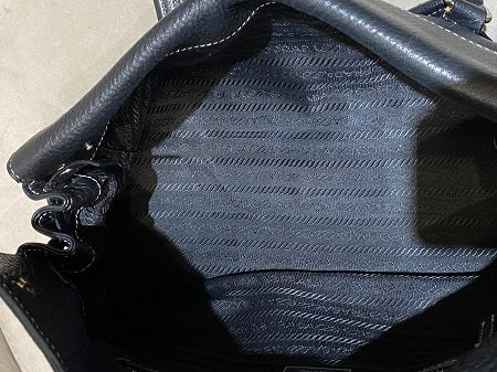 Prada Black Easy Vitello Satchel Bag-handbag-Prada-The Closet Egypt